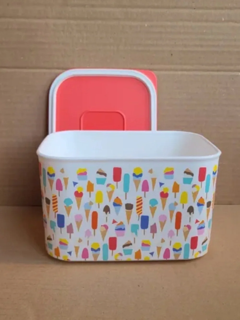 Limited-edition Tupperware Sweet Parlor 3-pc square nesting canister set storage